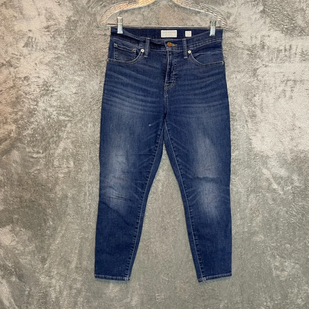 Lucky Brand Women Size 8 Mid Rise Ava Crop Dark Wash Stretch Denim Jeans